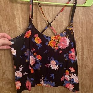 Floral Crop Tank